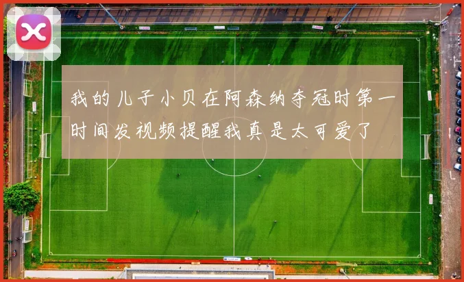 我的儿子小贝在阿森纳夺冠时第一时间发视频提醒我真是太可爱了